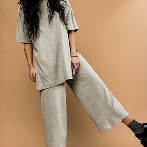 Dressed in LALA Gray Wide Leg Pants & Jumpsuit